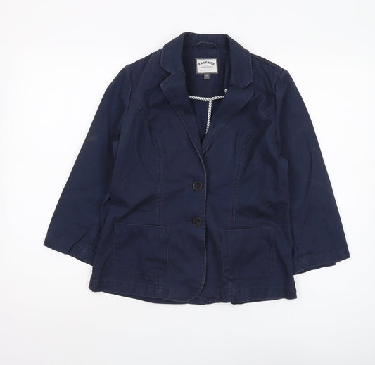 FatFace Women's Blue Regular Blazer Jacket Size 10