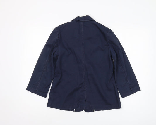 FatFace Women's Blue Regular Blazer Jacket Size 10
