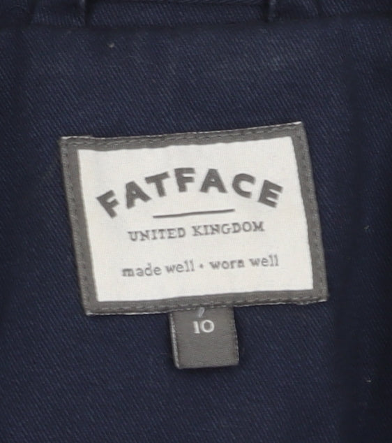 FatFace Women's Blue Regular Blazer Jacket Size 10