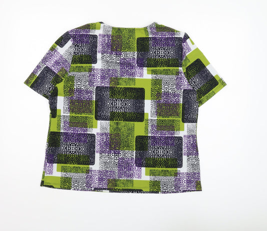 Windsmoor Women's Multicoloured Geometric T-Shirt M