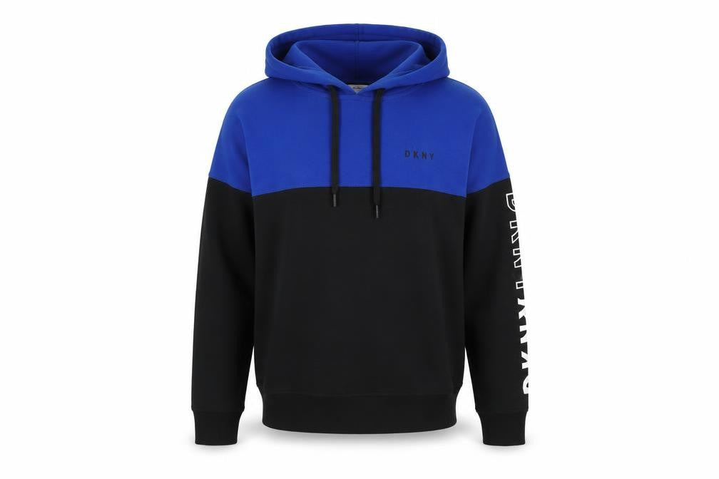 Unisex Adults UK XS Regular DKNY Blue Pullover Hoodie