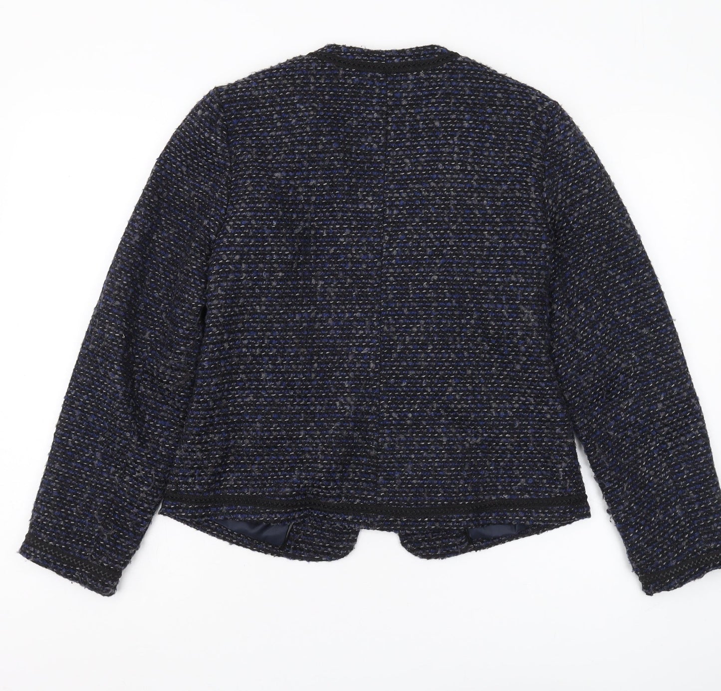 Laura Ashley Women's Blue Tweed Jacket Size 10