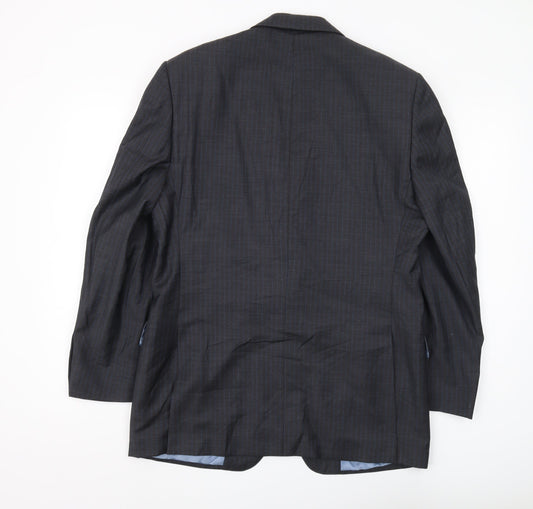 Aquascutum Men's Grey 40S Pinstripe Blazer