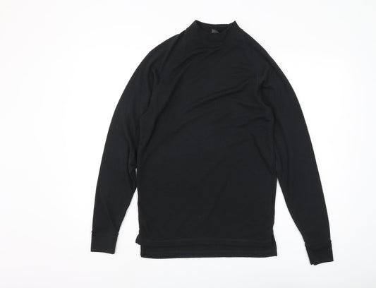 Trespass Men's Black Mock Neck Pullover, Size S