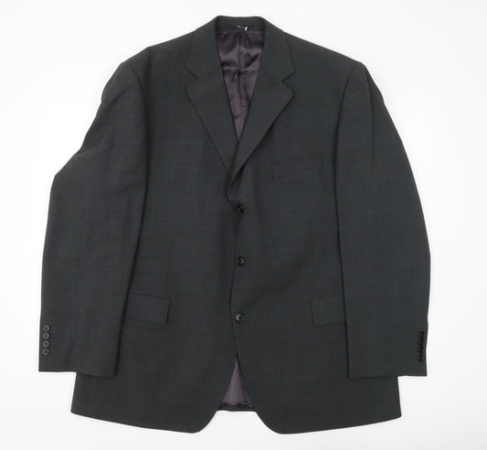 Magee Men's Black Blazer, Size 46, Classic Fit