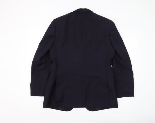 Austin Reed Men's Blue Blazer, Size 40S, Wool-Mohair