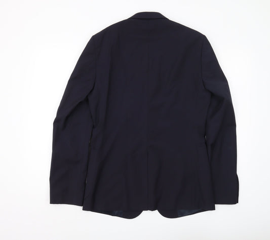 DKNY Men's Blue Slim Fit Blazer 38 Regular