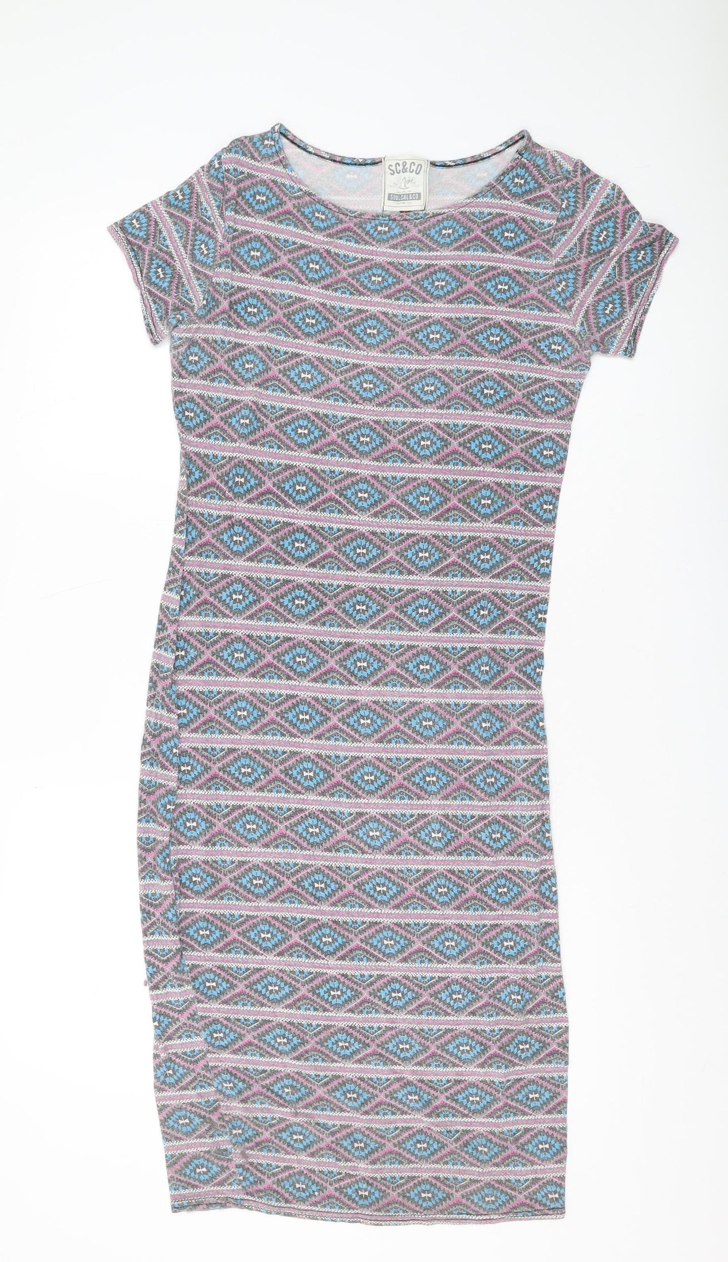 SoulCal & Co Women's Multicoloured T-Shirt Dress L