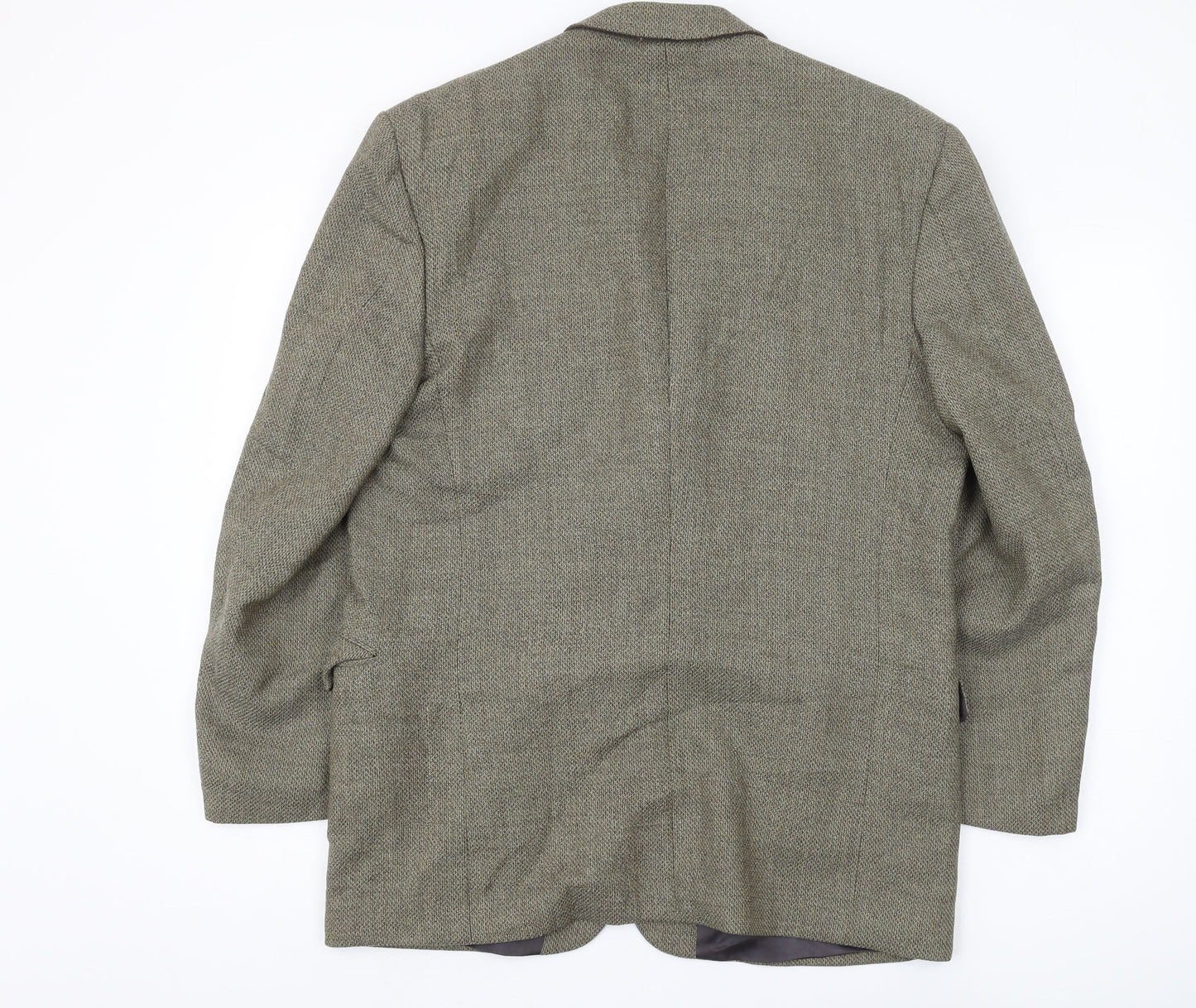 Jaeger Men's Brown Wool Tweed Blazer, Size 42R, Classic Fit