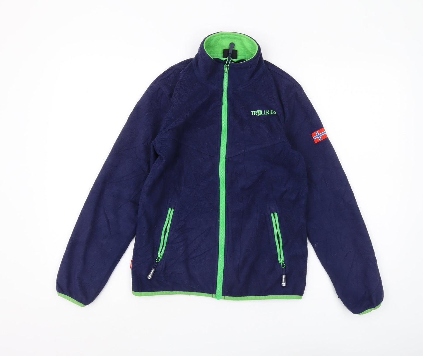 Trollkids Boys Blue Fleece Zip Jacket 11-12 Years Casual Wear