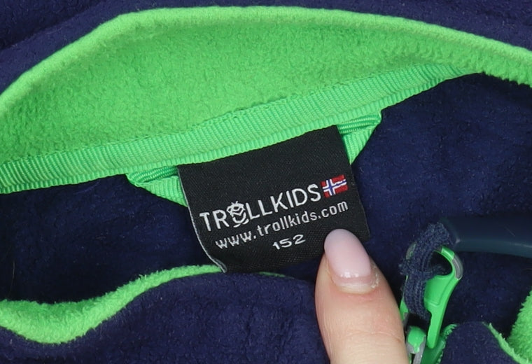 Trollkids Boys Blue Fleece Zip Jacket 11-12 Years Casual Wear