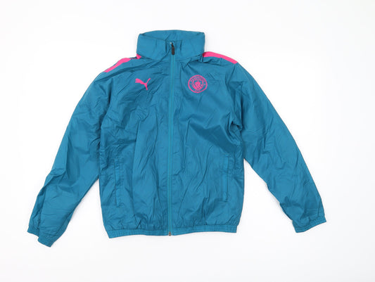Puma Boys Blue Track Jacket M - Lightweight Full Zip