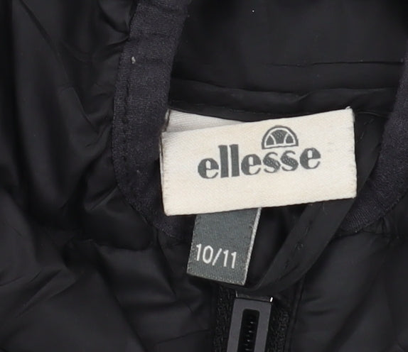 Ellesse Boys Black Puffer Jacket, 10-11 Years, Winter