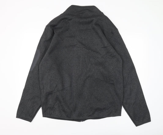 Crane Men's XL Black Fleece Full Zip Sweatshirt