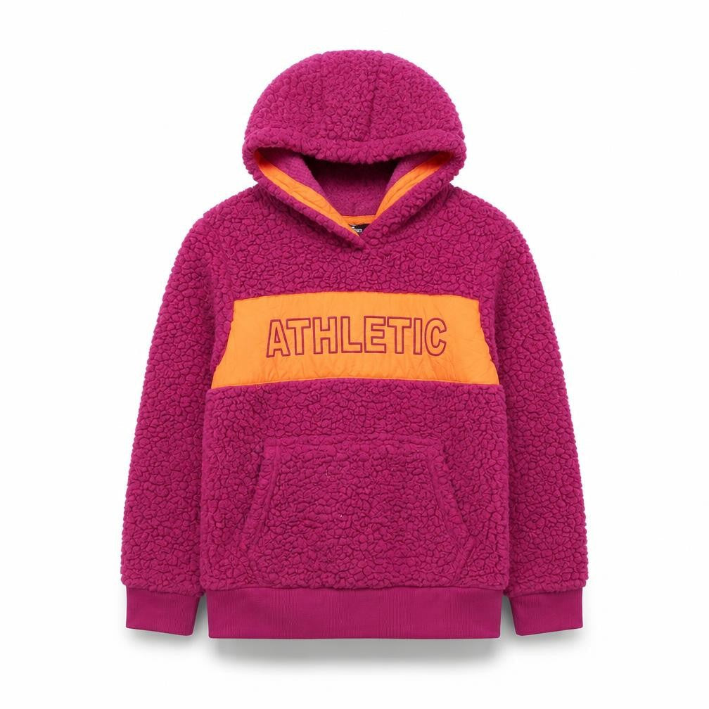 Crane Girls Athletic Logo Purple Fleece Pullover Hoodie 11-12 Yrs