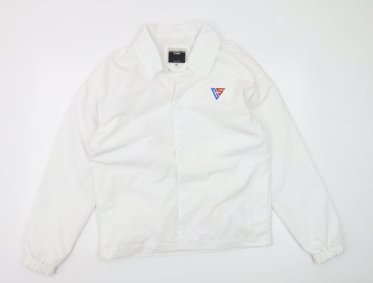 Jack & Jones Men's White M Windbreaker Jacket