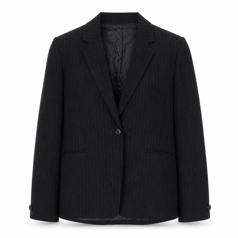 Viyella Women's Black Pinstripe Blazer Size 12 Workwear Formal