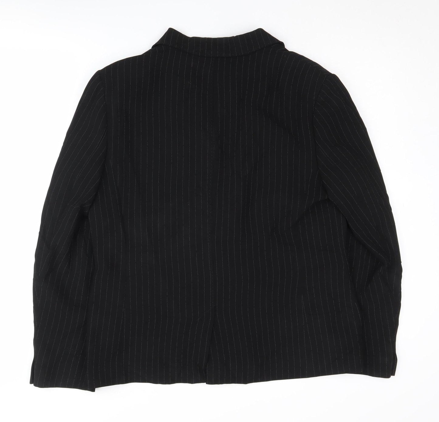 Viyella Women's Black Pinstripe Blazer Size 12 Workwear Formal