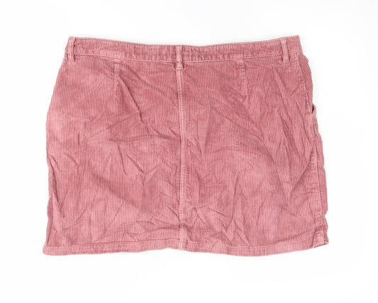 Fat Face Women's Red Corduroy Skirt Size 18 Casual
