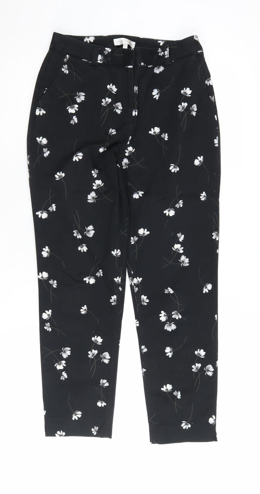RJR John Rocha Women's Black Floral Trousers Size 10