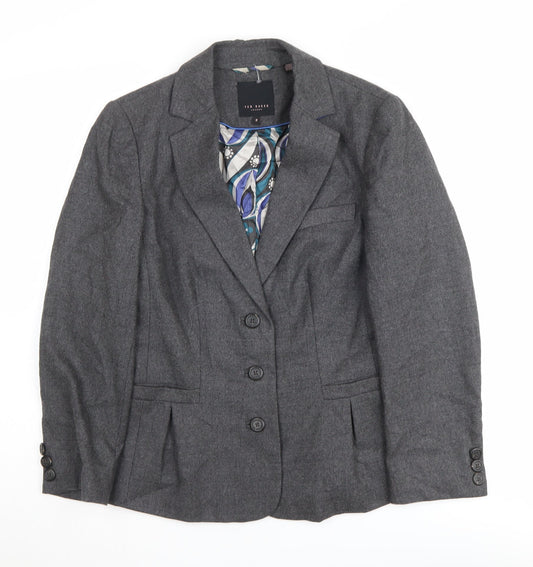 Ted Baker Women's Grey Blazer M Business Formal