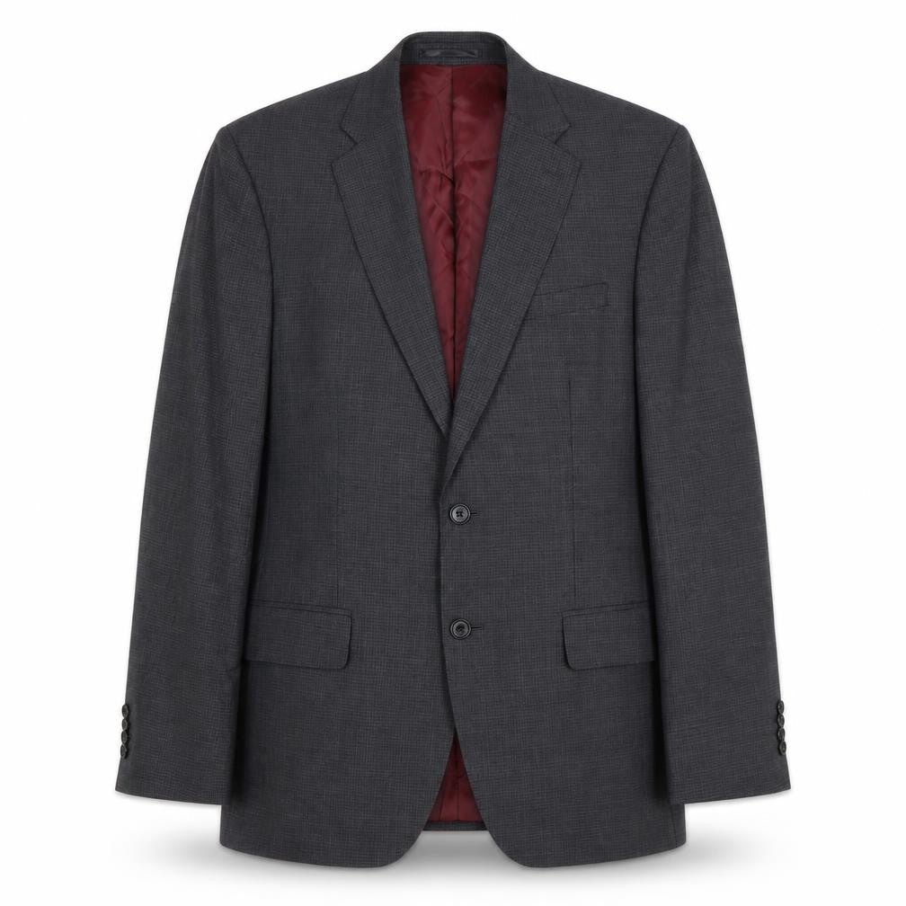Mens 40 Chest Regular T.M.Lewin Grey Two-Button Blazer
