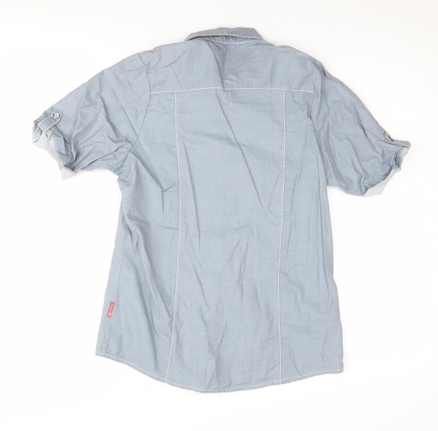 Trespass Women's Grey Cotton Button-Up Shirt S