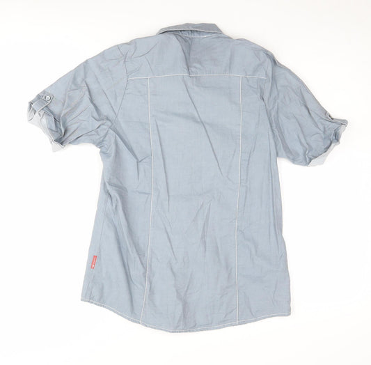 Trespass Women's Grey Cotton Button-Up Shirt S