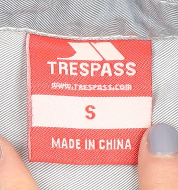 Trespass Women's Grey Cotton Button-Up Shirt S