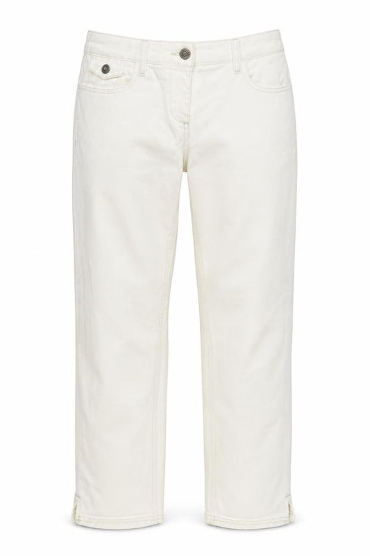 Boden Women's White Denim Jeans UK 10L Button