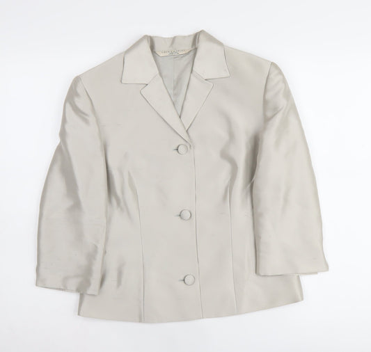 Laura Ashley Women's Ivory Silk Suit Jacket, Size 8