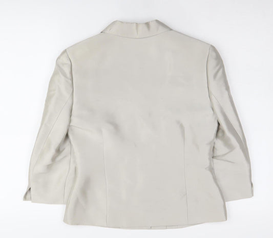 Laura Ashley Women's Ivory Silk Suit Jacket, Size 8