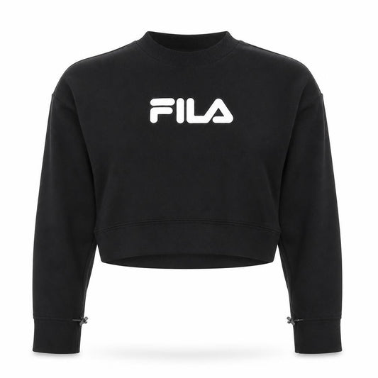 Womens UK XS Regular FILA Black Pullover Sweatshirt