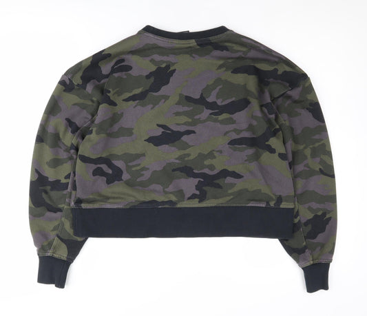 Nike Women's XS Green Camo Print Pullover Sweatshirt