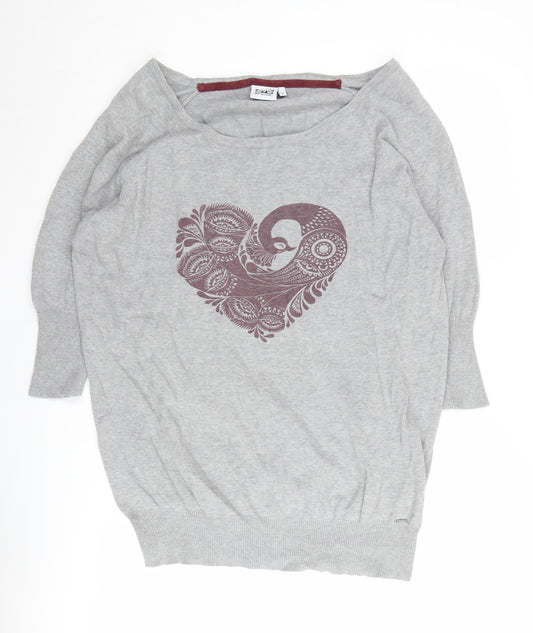 Animal Women's Grey Pullover Jumper, Size 12
