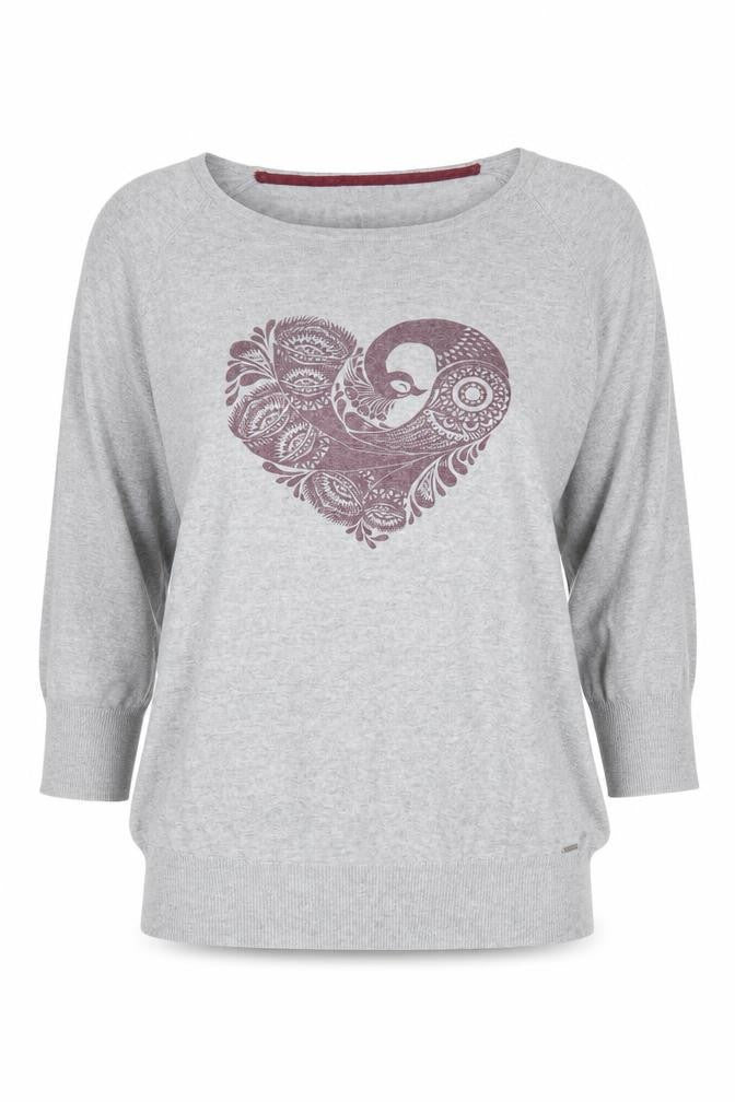 Womens UK 12 Regular Animal Grey Pullover Tight-Knit
