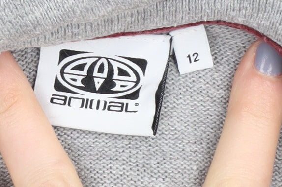 Animal Women's Grey Pullover Jumper, Size 12