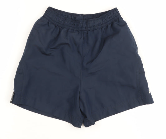 Asics Boys Blue Athletic Shorts 2-3 Years Elastic Waist Mesh