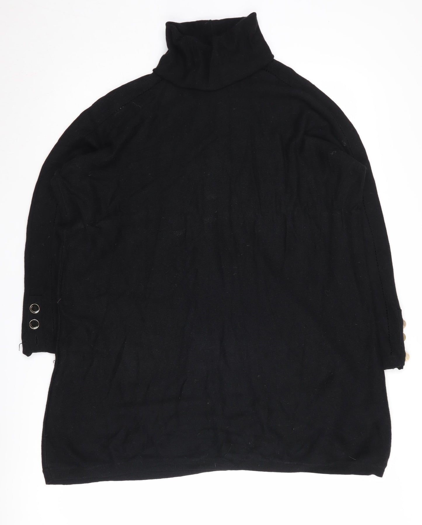 Ted Baker Women’s Black Roll Neck Cape Jumper S