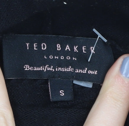 Ted Baker Women’s Black Roll Neck Cape Jumper S