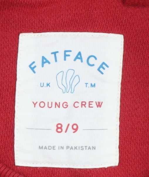 FatFace Girls Red Polka Dot Pullover Sweatshirt 8-9 Years