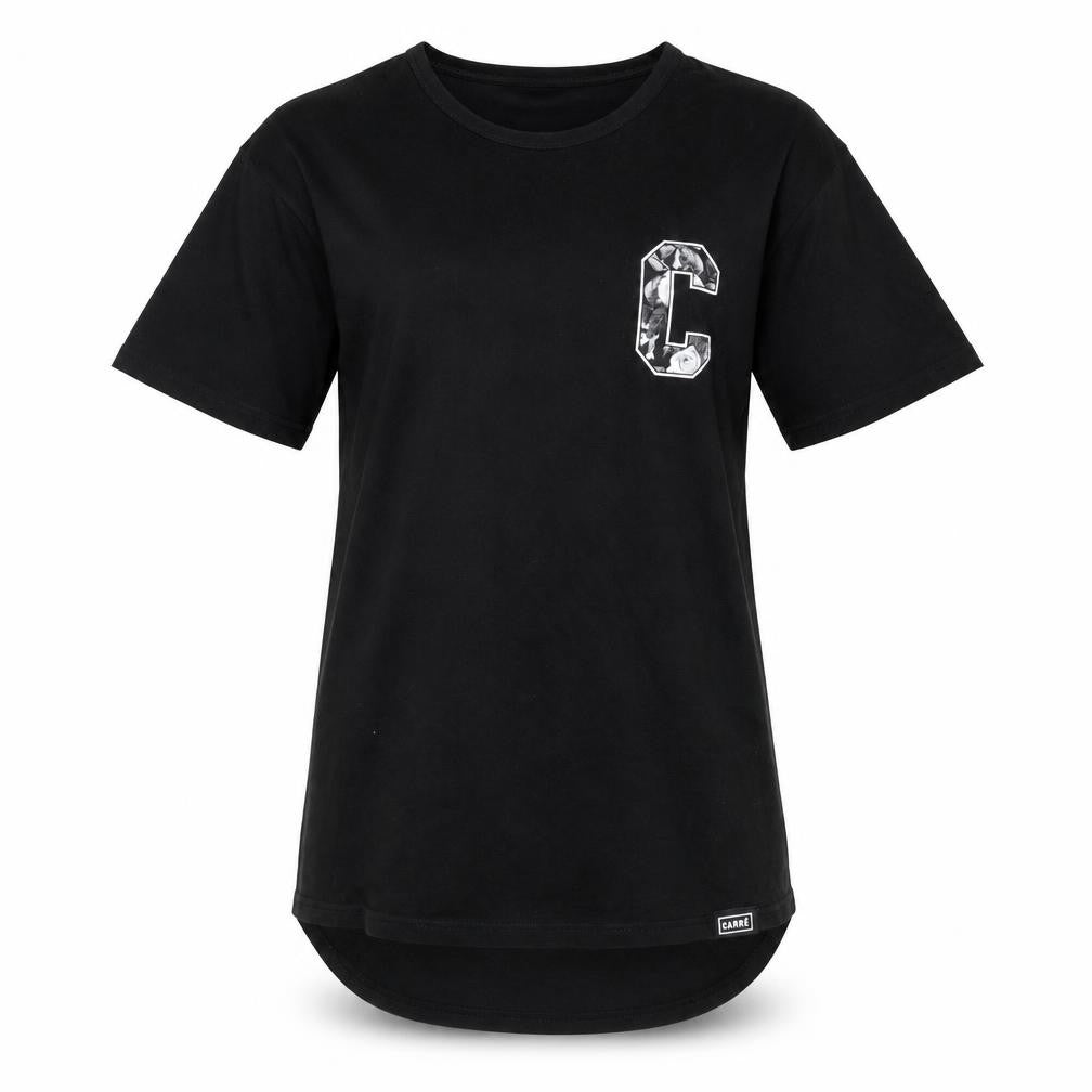 Carré Womens Black Jersey T-Shirt Large