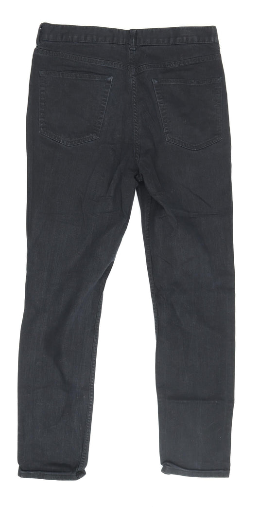 H&M Men's Black Skinny Jeans, Size 31, Dark Denim