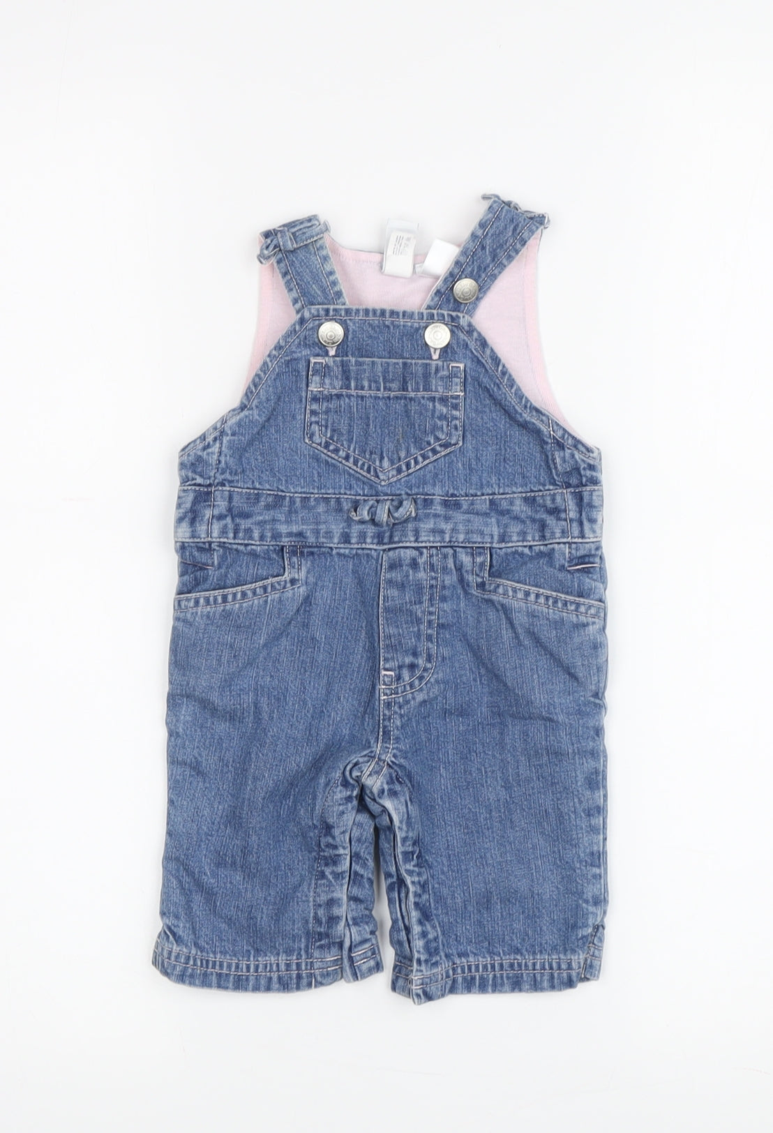 Gap Blue Denim Dungaree 0-3 Months Unisex