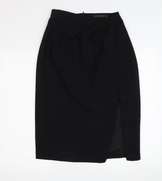 Zara Basic Women's Black Pencil Skirt, Size 6, Midi
