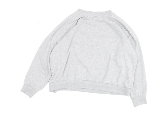 Topshop Women's Grey Logo Pullover Sweatshirt Size 10