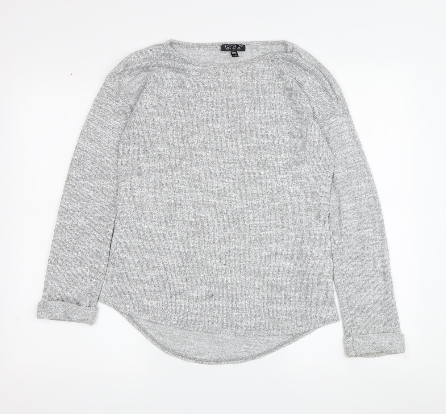 Topshop Women's Grey Pullover Jumper UK 10