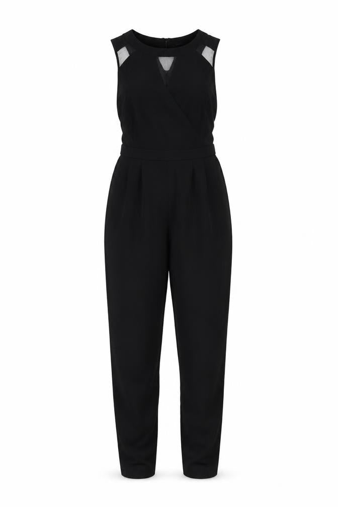 River Island Women's Black Jumpsuit - S, Sleeveless, Party