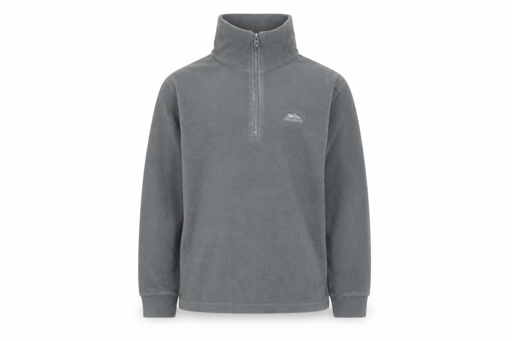 Trespass Grey Boys 1/4 Zip Fleece Sweatshirt, 9-10 Years