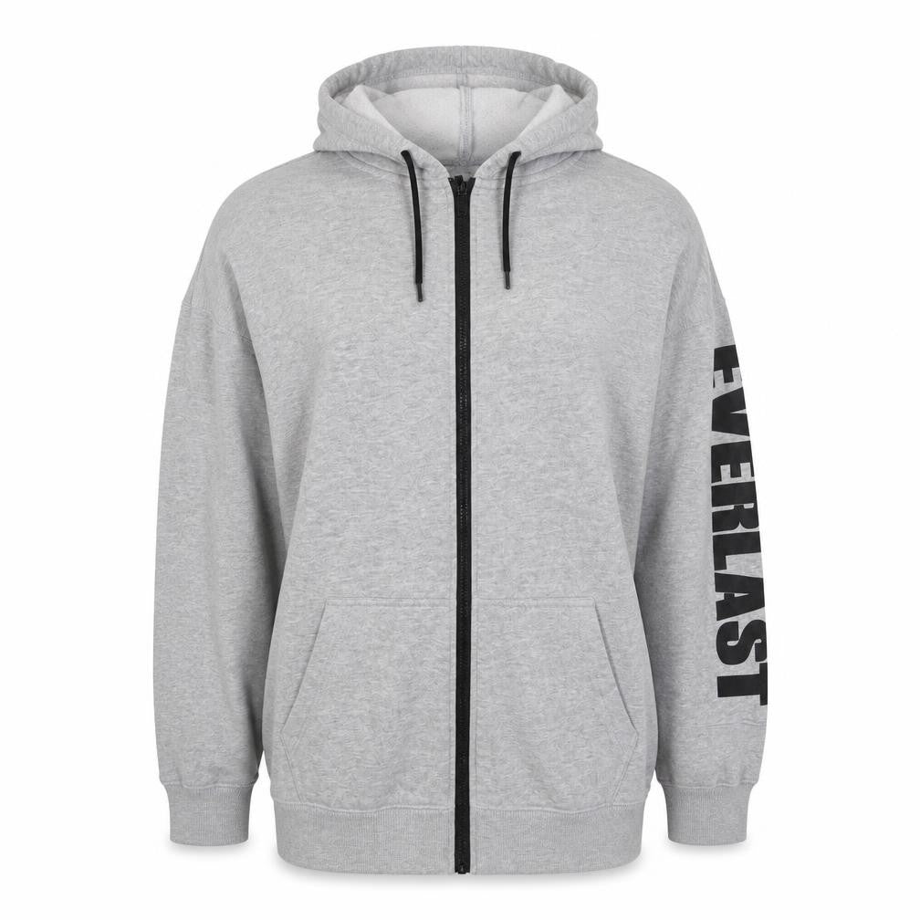 Unisex Adults UK 14 Regular Everlast Grey Full Zip Hoodie